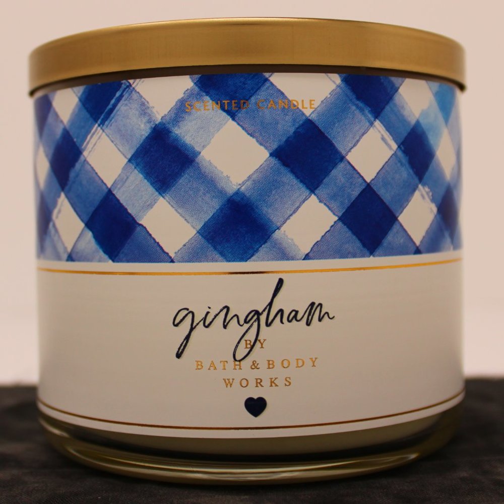 NEW GINGHAM Bath & Body Works 3 Wick Candle